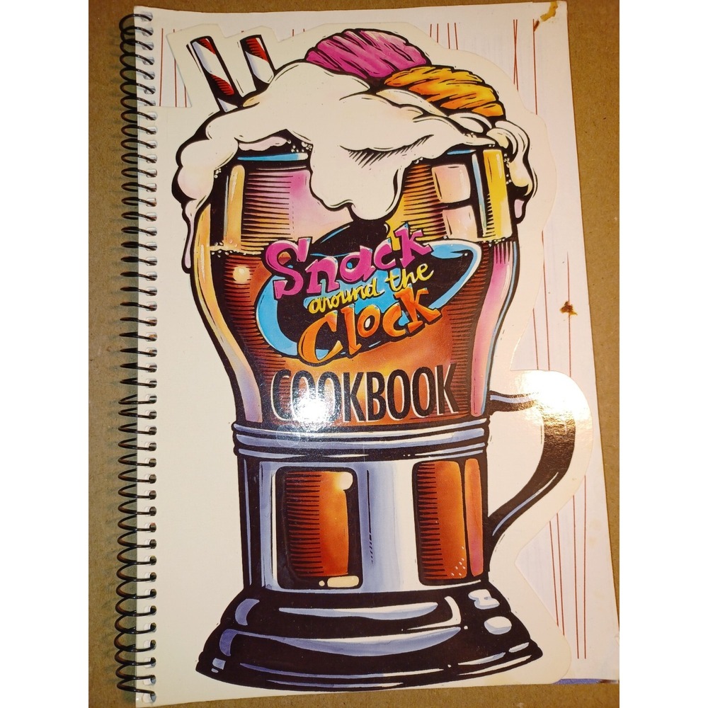 Snack Around the Clock Cookbook 1995 Favorite Recipes Press Spiral Bound Vintage